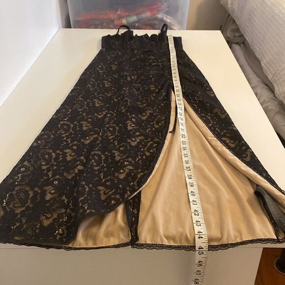 Urban Outfitters Black & Tan Angelica Corset Midi Dress Size Small - Picture 16 of 16